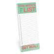 Checklist, KNOCK-KNOCK THIS WEEK´S LIST, 9 x H 23 cm, White / Green