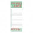 Checklist, KNOCK-KNOCK THIS WEEK´S LIST, 9 x H 23 cm, White / Green
