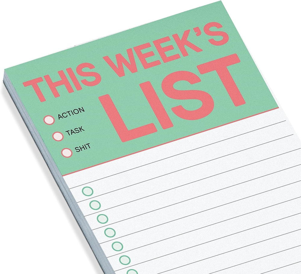 Checklist, KNOCK-KNOCK THIS WEEK´S LIST, 9 x H 23 cm, White / Green in the group Storage / Office supplies at SmartaSaker.se (40053)