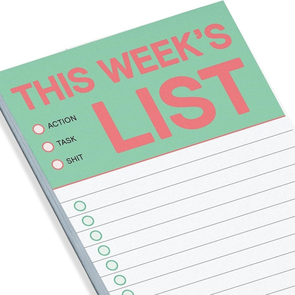 Checklist, KNOCK-KNOCK THIS WEEK´S LIST, 9 x H 23 cm, White / Green in the group Storage / Office supplies at SmartaSaker.se (40053)