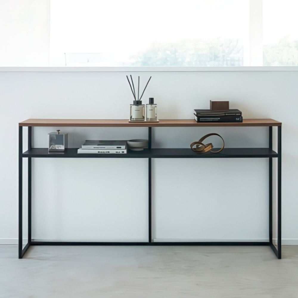 Slim Shelf, TOWER CONSOLE TABLE WITH SHELF, 126 x 20,5 x H 65 cm, Yamazaki in the group Storage / Hallway storage at SmartaSaker.se (40056)