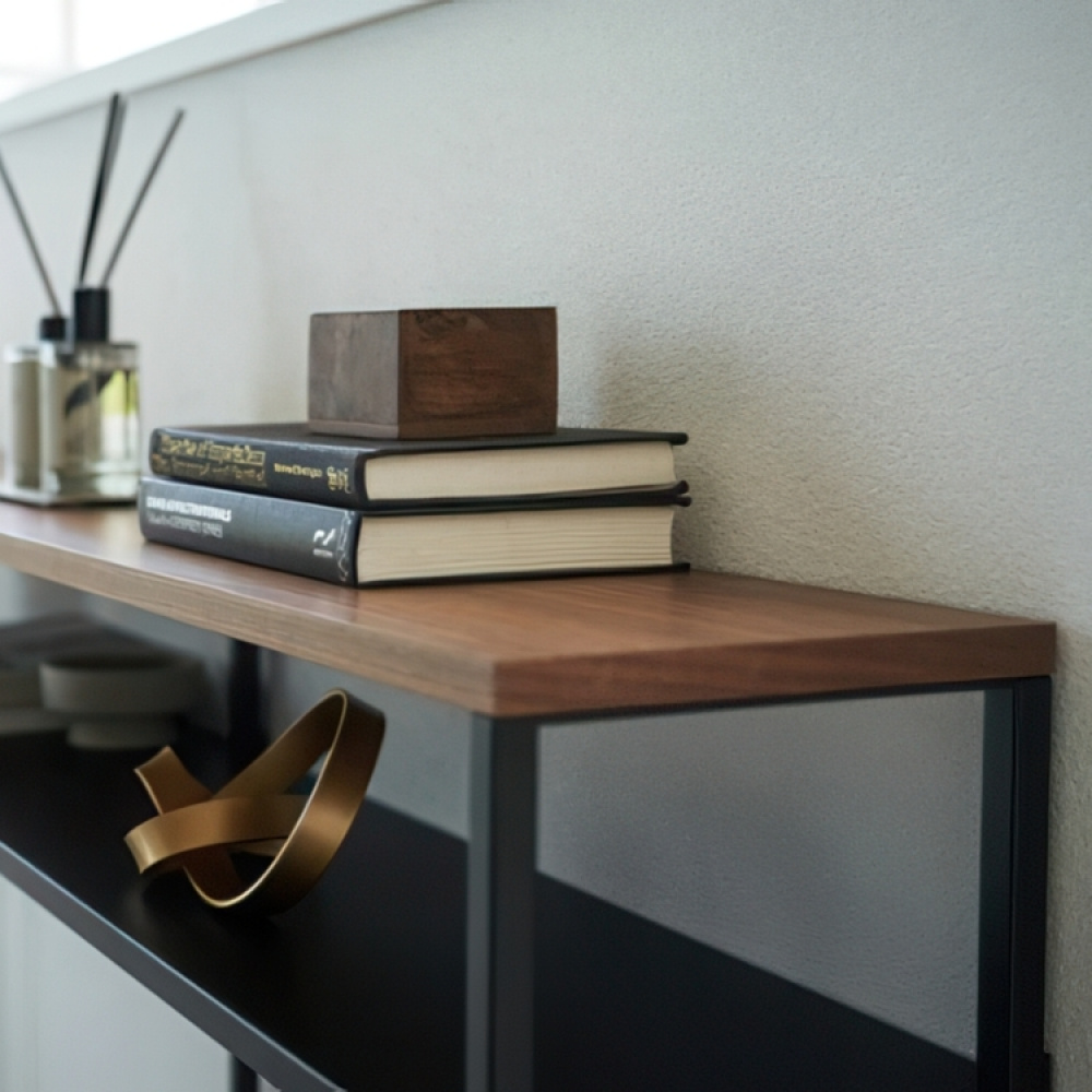 Slim Shelf, TOWER CONSOLE TABLE WITH SHELF, 126 x 20,5 x H 65 cm, Yamazaki in the group Storage / Hallway storage at SmartaSaker.se (40056)