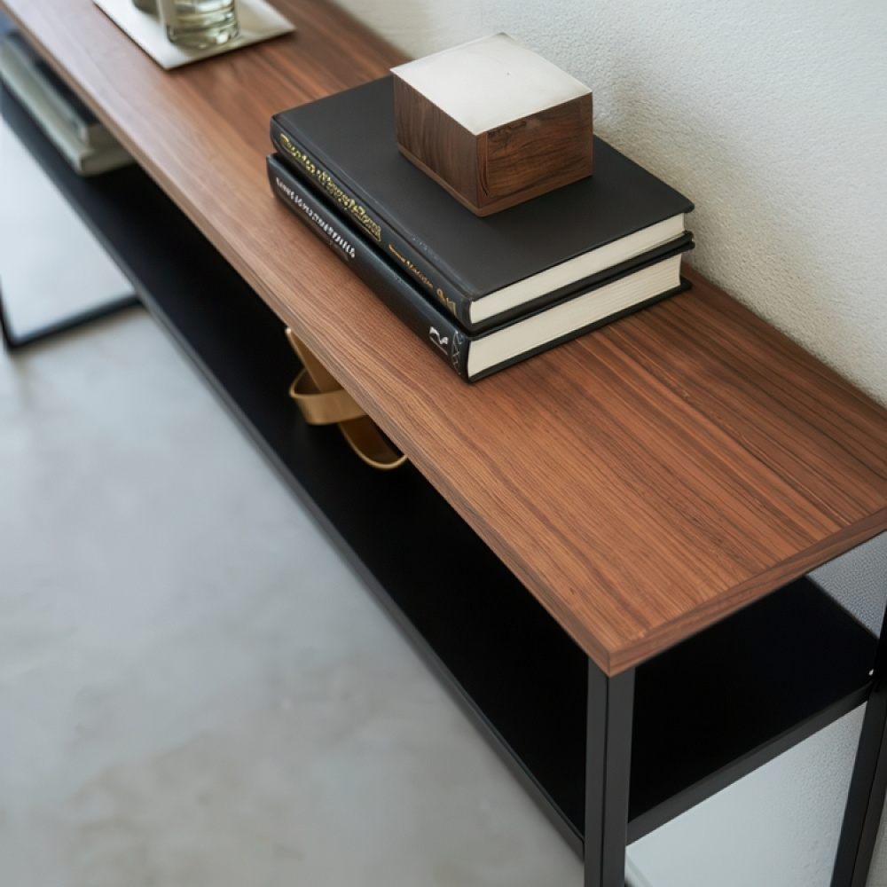 Slim Shelf, TOWER CONSOLE TABLE WITH SHELF, 126 x 20,5 x H 65 cm, Yamazaki in the group Storage / Hallway storage at SmartaSaker.se (40056)