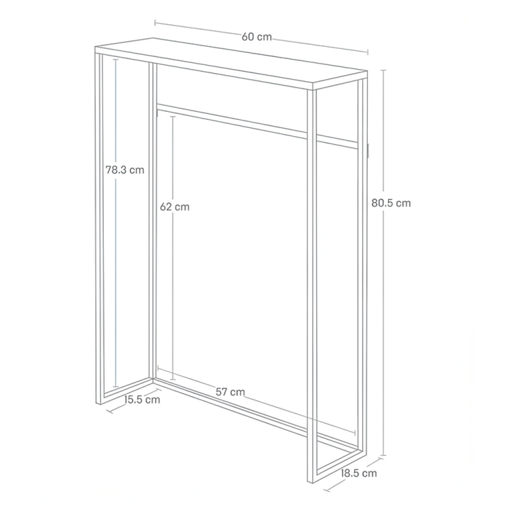 Slim Shelf, TOWER CONSOLE TABLE, 60 x 18,5 x H 80,5 cm, Yamazaki in the group Storage / Hallway storage at SmartaSaker.se (40057)