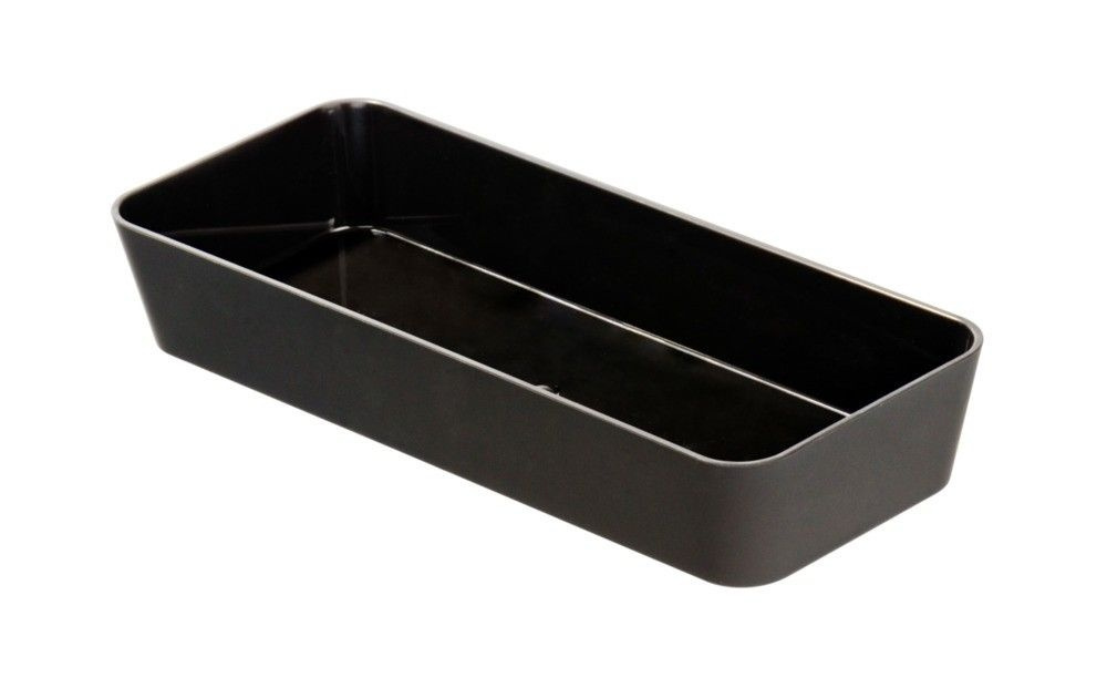 Oblong storage tray / drawer insert, GOM, 24 x 10 x H 4 cm, Black in the group Storage / Storage boxes at SmartaSaker.se (40061)