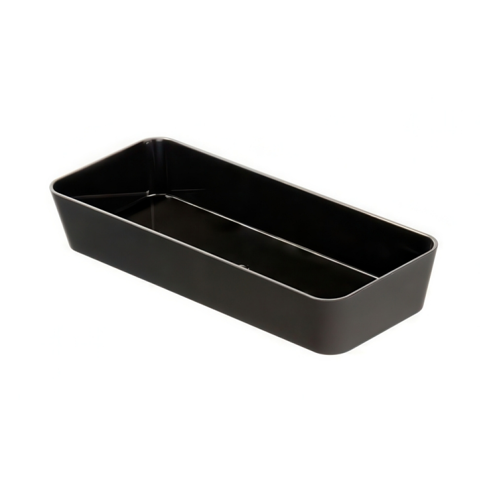 Oblong storage tray / drawer insert, GOM, 24 x 10 x H 4 cm, Black in the group Storage / Storage boxes at SmartaSaker.se (40061)