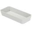 Oblong storage tray / drawer insert, GOM, 24 x 10 x H 4 cm, White
