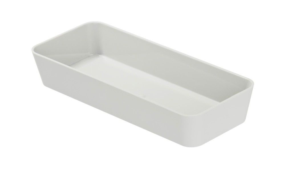 Oblong storage tray / drawer insert, GOM, 24 x 10 x H 4 cm, White in the group Storage / Storage boxes at SmartaSaker.se (40062)