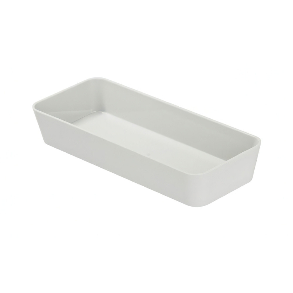 Oblong storage tray / drawer insert, GOM, 24 x 10 x H 4 cm, White in the group Storage / Storage boxes at SmartaSaker.se (40062)