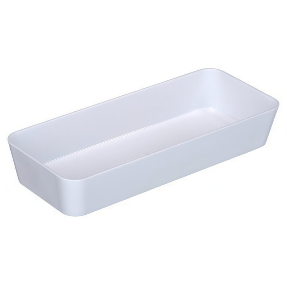 Oblong storage tray, CANDY, 24 x 10 x H 4 cm, White in the group Storage / Storage boxes at SmartaSaker.se (40063)