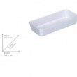 Oblong storage tray, CANDY, 24 x 10 x H 4 cm, White Oblong storage tray, CANDY, 24 x 10 x H 4 cm, White