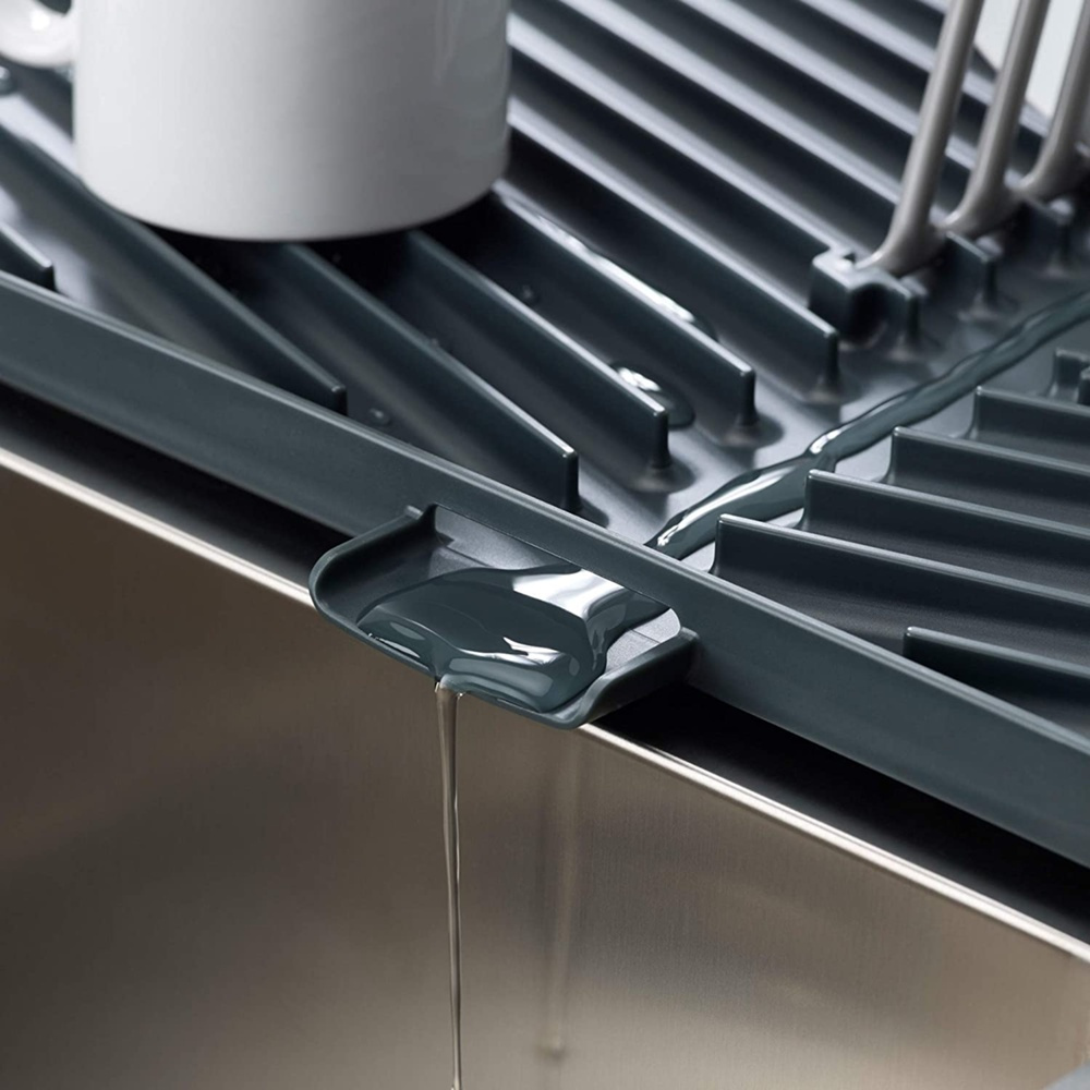 Drying Board with Plate Rack, FLIP-UP, Joseph Joseph, 40 x 32 cm, Dark Grey in the group Storage / Kitchen storage / Dish racks and sink accessories at SmartaSaker.se (40064)