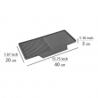 Drain mat for small spaces, NEIL, 40 x 20 cm, Grey