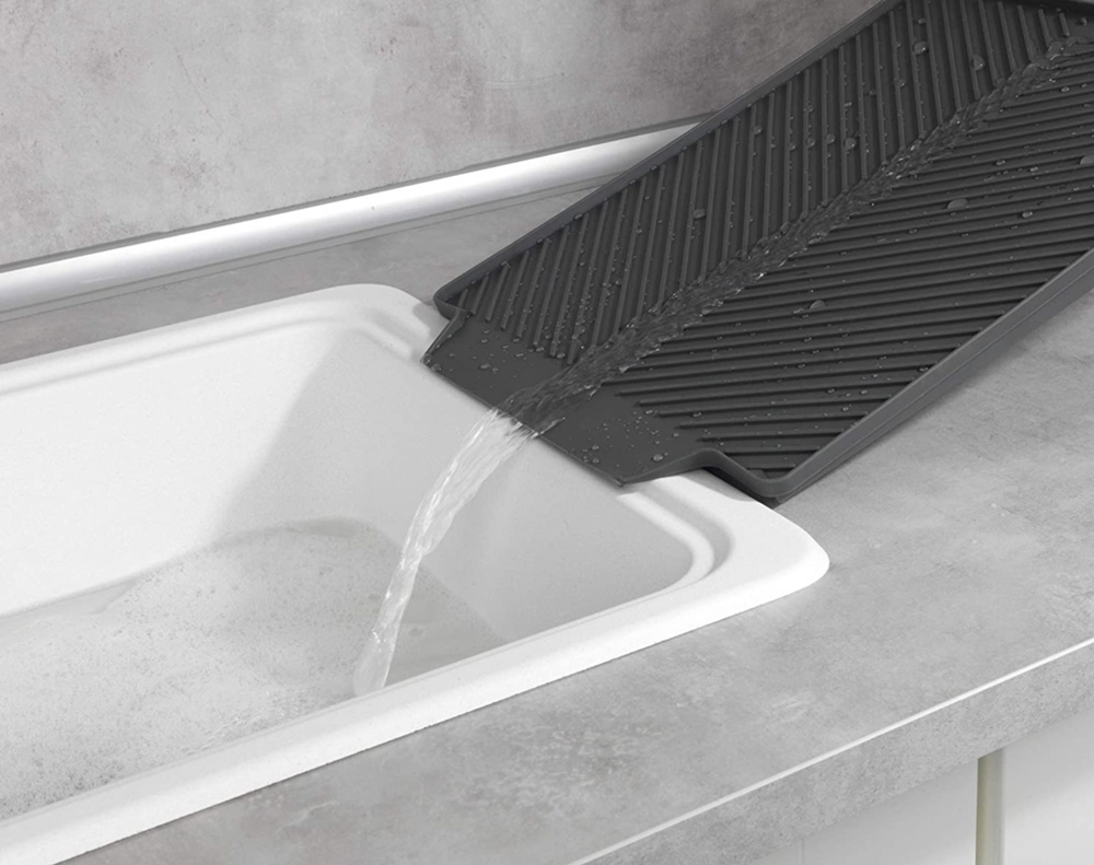 Drain tray / mat, LINEA, 40 x 30 cm, Grey in the group Storage / Kitchen storage / Dish racks and sink accessories at SmartaSaker.se (40071)