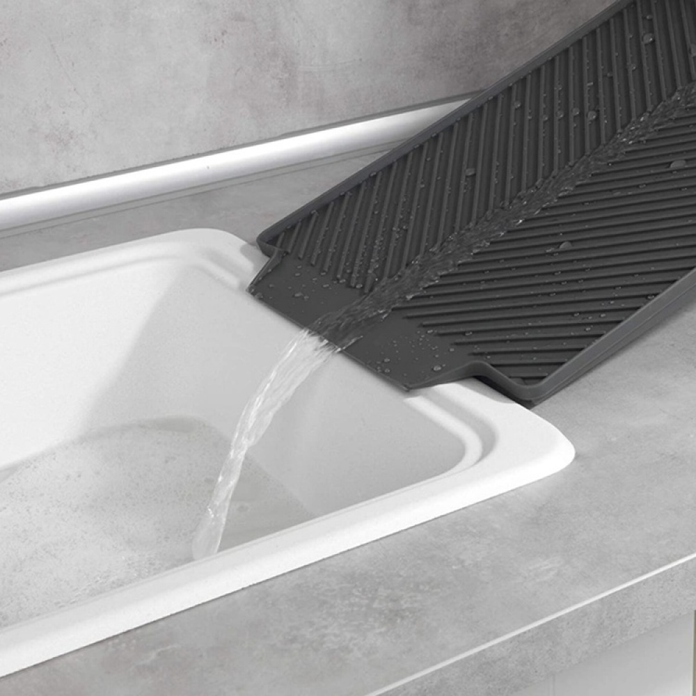 Drain tray / mat, LINEA, 40 x 30 cm, Grey in the group Storage / Kitchen storage / Dish racks and sink accessories at SmartaSaker.se (40071)