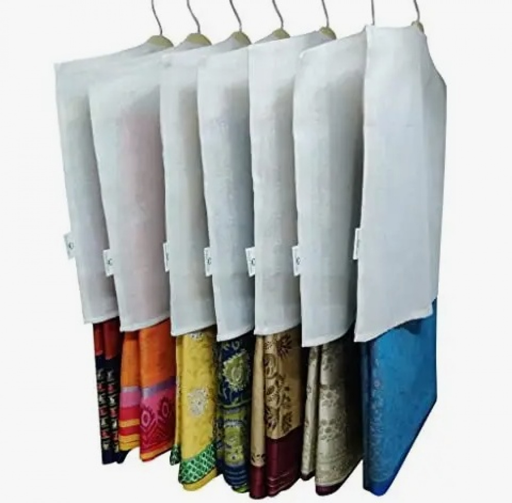 Shoulder Covers, NARROW PURE COTTON , 47 x H 47 cm, Offwhite in the group Storage / Wardrobe storage / Garment covers at SmartaSaker.se (40072)