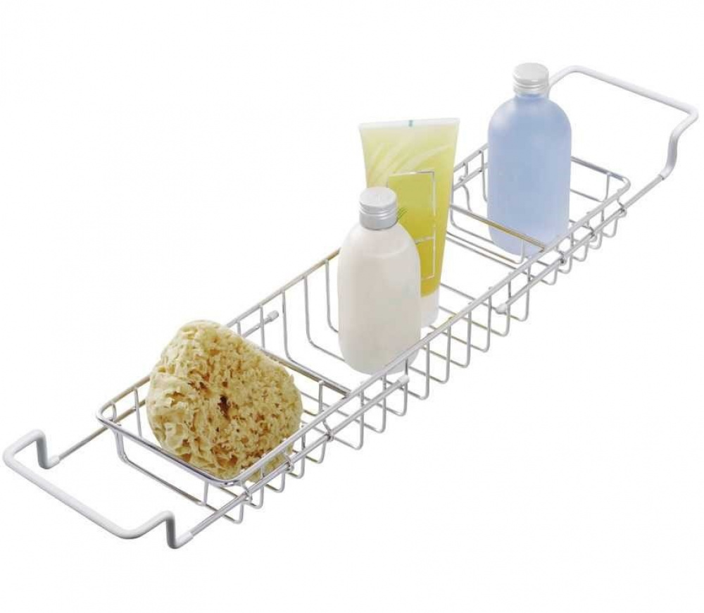 Bath Tub Tray in metal, Telescopic, BADEWANNEBRUCKE, 58-92 x 13 x H 8 cm, Silver in the group Storage / Bathroom storage / Bath and shower caddies at SmartaSaker.se (40075)