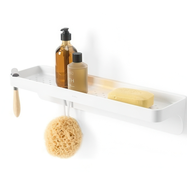 Shelf, Adhesive, UMBRA FLEX ADHESIVE, 41,3 x 11,6 x H 8,3 cm, White in the group Storage / Bathroom storage / Bath and shower caddies at SmartaSaker.se (40079)
