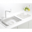 Washing Up Bowl with Drying Tray, BRABANTIA, 34,4 x 37,4 x H 16 cm, Light Grey Washing Up Bowl with Drying Tray, BRABANTIA, 34,4 x 37,4 x H 16 cm, Light Grey