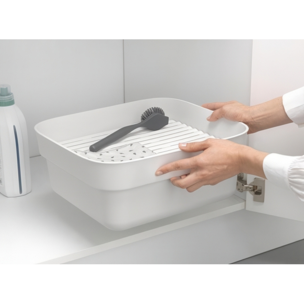 Washing Up Bowl with Drying Tray, BRABANTIA, 34,4 x 37,4 x H 16 cm, Light Grey in the group Storage / Cleaning and waste sorting at SmartaSaker.se (40080)