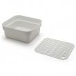 Washing Up Bowl with Drying Tray, BRABANTIA, 34,4 x 37,4 x H 16 cm, Light Grey Washing Up Bowl with Drying Tray, BRABANTIA, 34,4 x 37,4 x H 16 cm, Light Grey