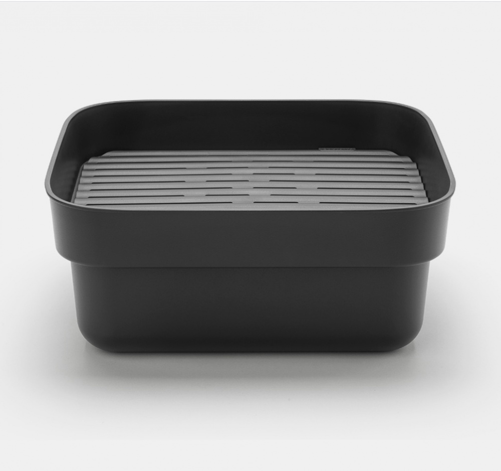 Washing Up Bowl with Drying Tray, BRABANTIA, 334,4 x 37,4 x H 16 cm, Dark Grey in the group Storage / Cleaning and waste sorting at SmartaSaker.se (40081)