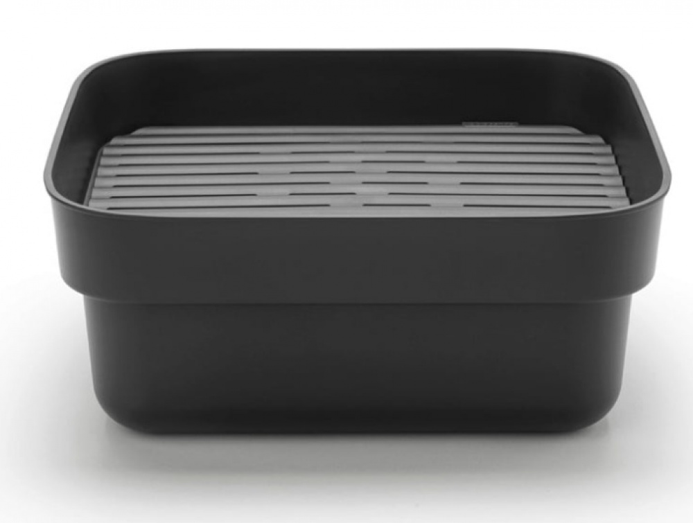 Washing Up Bowl with Drying Tray, BRABANTIA, 334,4 x 37,4 x H 16 cm, Dark Grey in the group Storage / Cleaning and waste sorting at SmartaSaker.se (40081)