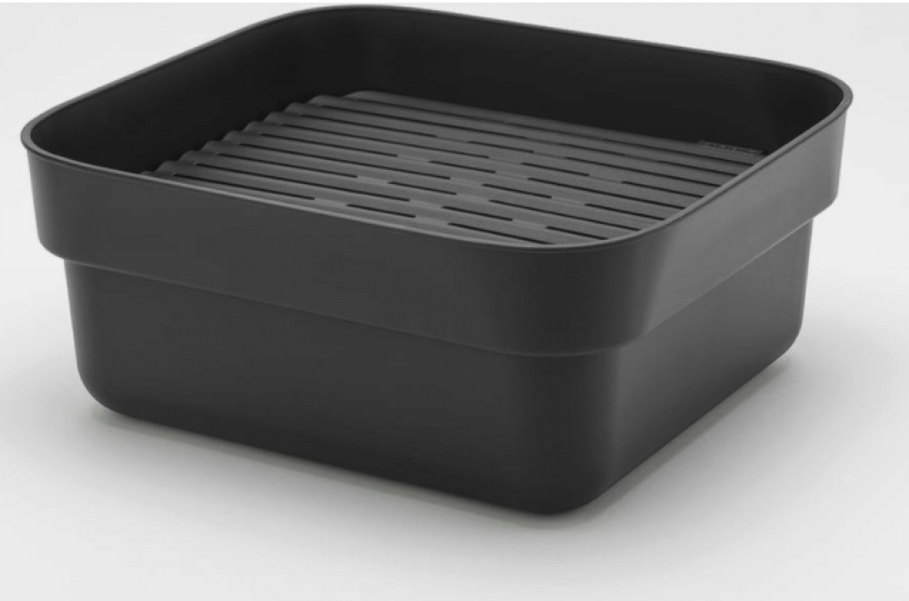 Washing Up Bowl with Drying Tray, BRABANTIA, 334,4 x 37,4 x H 16 cm, Dark Grey in the group Storage / Cleaning and waste sorting at SmartaSaker.se (40081)