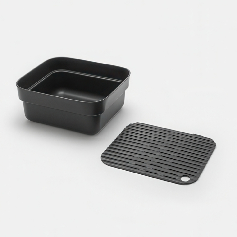 Washing Up Bowl with Drying Tray, BRABANTIA, 334,4 x 37,4 x H 16 cm, Dark Grey in the group Storage / Cleaning and waste sorting at SmartaSaker.se (40081)