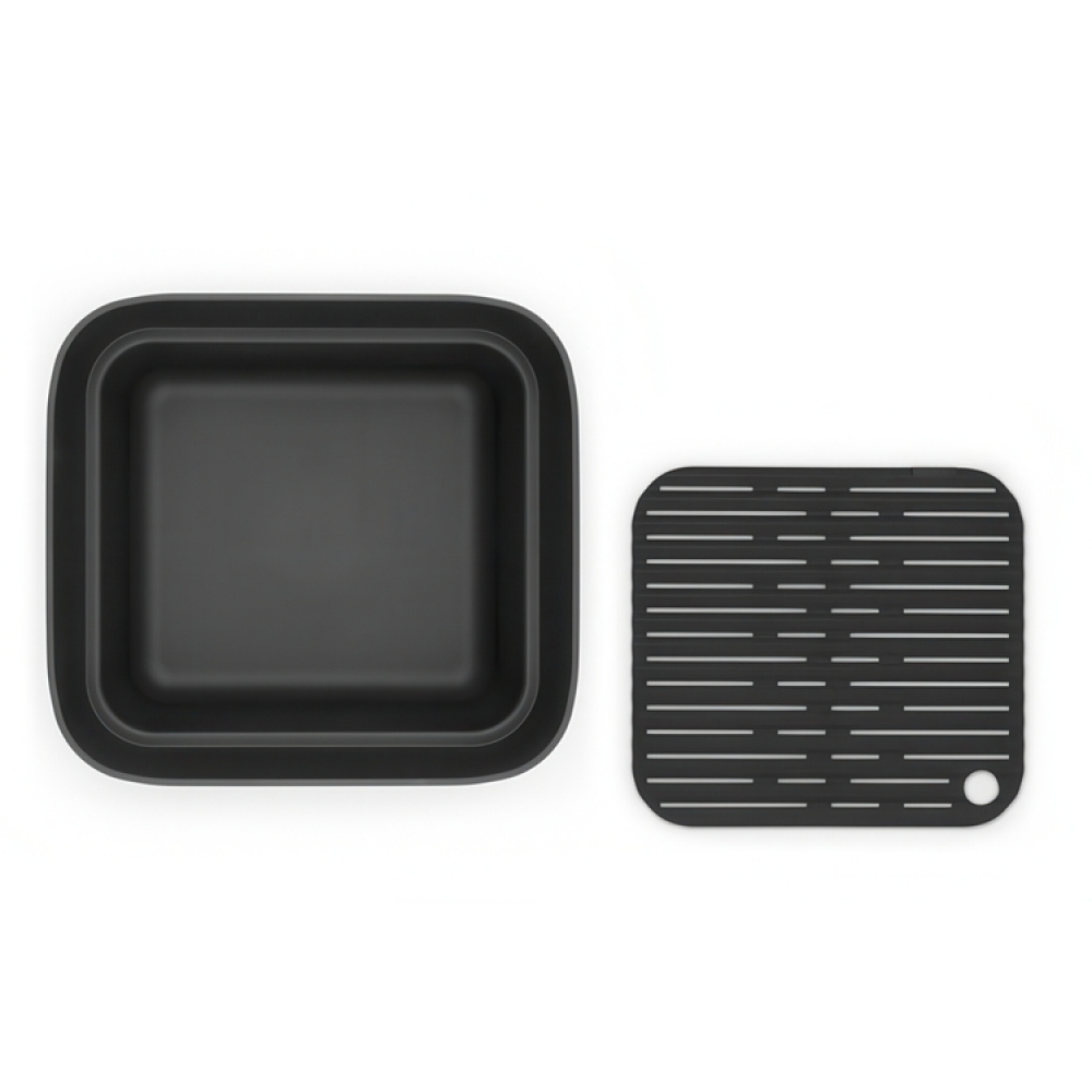 Washing Up Bowl with Drying Tray, BRABANTIA, 334,4 x 37,4 x H 16 cm, Dark Grey in the group Storage / Cleaning and waste sorting at SmartaSaker.se (40081)