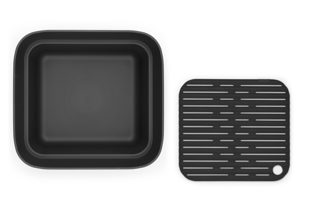 Washing Up Bowl with Drying Tray, BRABANTIA, 334,4 x 37,4 x H 16 cm, Dark Grey in the group Storage / Cleaning and waste sorting at SmartaSaker.se (40081)