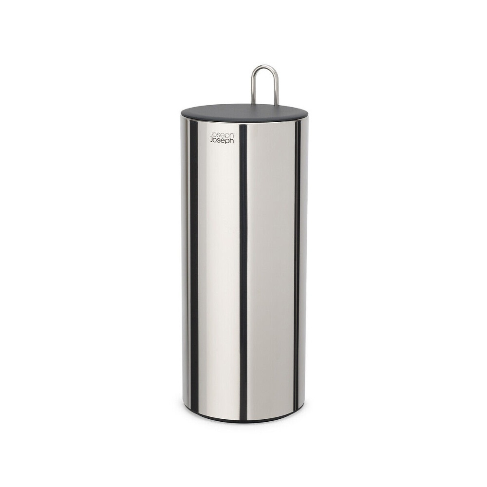 Toilet paper reserve canister, EASYSTORE LUXE, Joseph Joseph, Ø 15,6 x H 41,4 cm, Stainless Steel in the group Storage / Bathroom storage at SmartaSaker.se (40086)