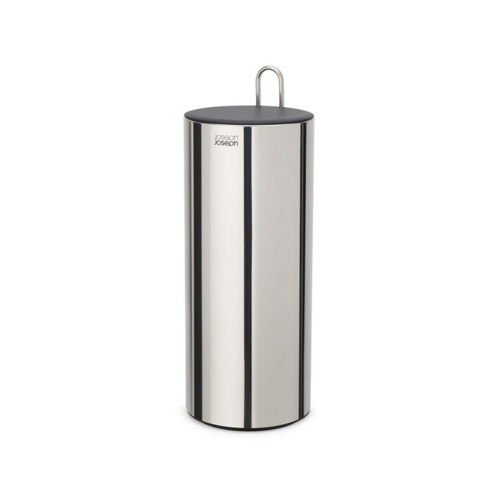 Toilet paper reserve canister, EASYSTORE LUXE, Joseph Joseph, Ø 15,6 x H 41,4 cm, Stainless Steel in the group Storage / Bathroom storage at SmartaSaker.se (40086)