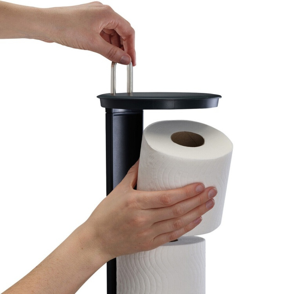 Toilet paper reserve canister, EASYSTORE LUXE, Joseph Joseph, Ø 15,6 x H 41,4 cm, Stainless Steel in the group Storage / Bathroom storage at SmartaSaker.se (40086)