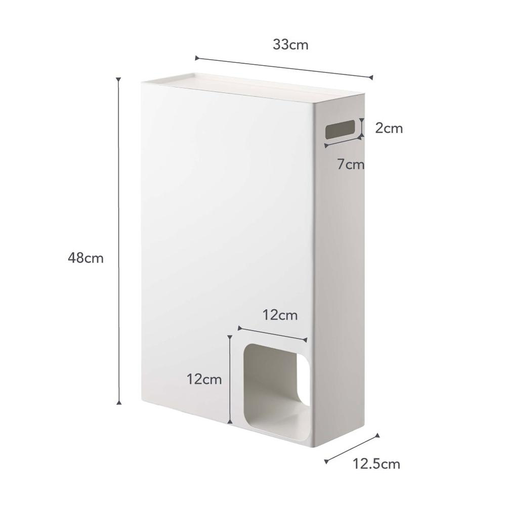 Container for toilet paper, PLATE LARGE STOCKER, Yamazaki, White in the group Storage / Bathroom storage at SmartaSaker.se (40087)