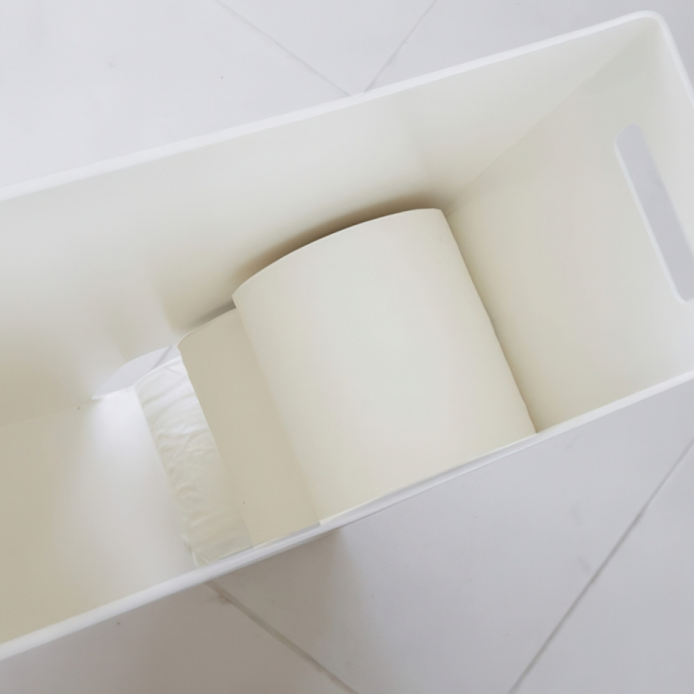 Container for toilet paper, PLATE LARGE STOCKER, Yamazaki, White in the group Storage / Bathroom storage at SmartaSaker.se (40087)