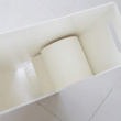 Container for toilet paper, PLATE LARGE STOCKER, Yamazaki, White Container for toilet paper, PLATE LARGE STOCKER, Yamazaki, White