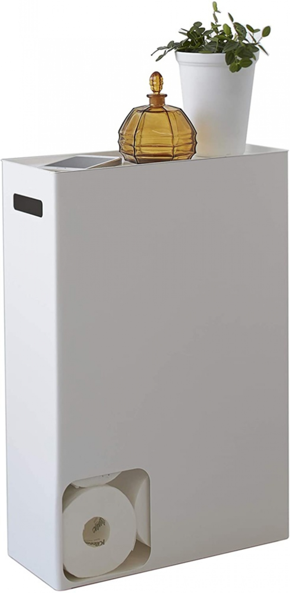 Container for toilet paper, PLATE LARGE STOCKER, Yamazaki, White in the group Storage / Bathroom storage at SmartaSaker.se (40087)
