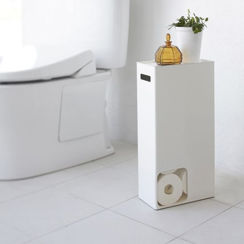 Container for toilet paper, TOWER STOCKER, 23 x 12,5 x H 48 cm, Yamazaki, White in the group Storage / Bathroom storage at SmartaSaker.se (40088)
