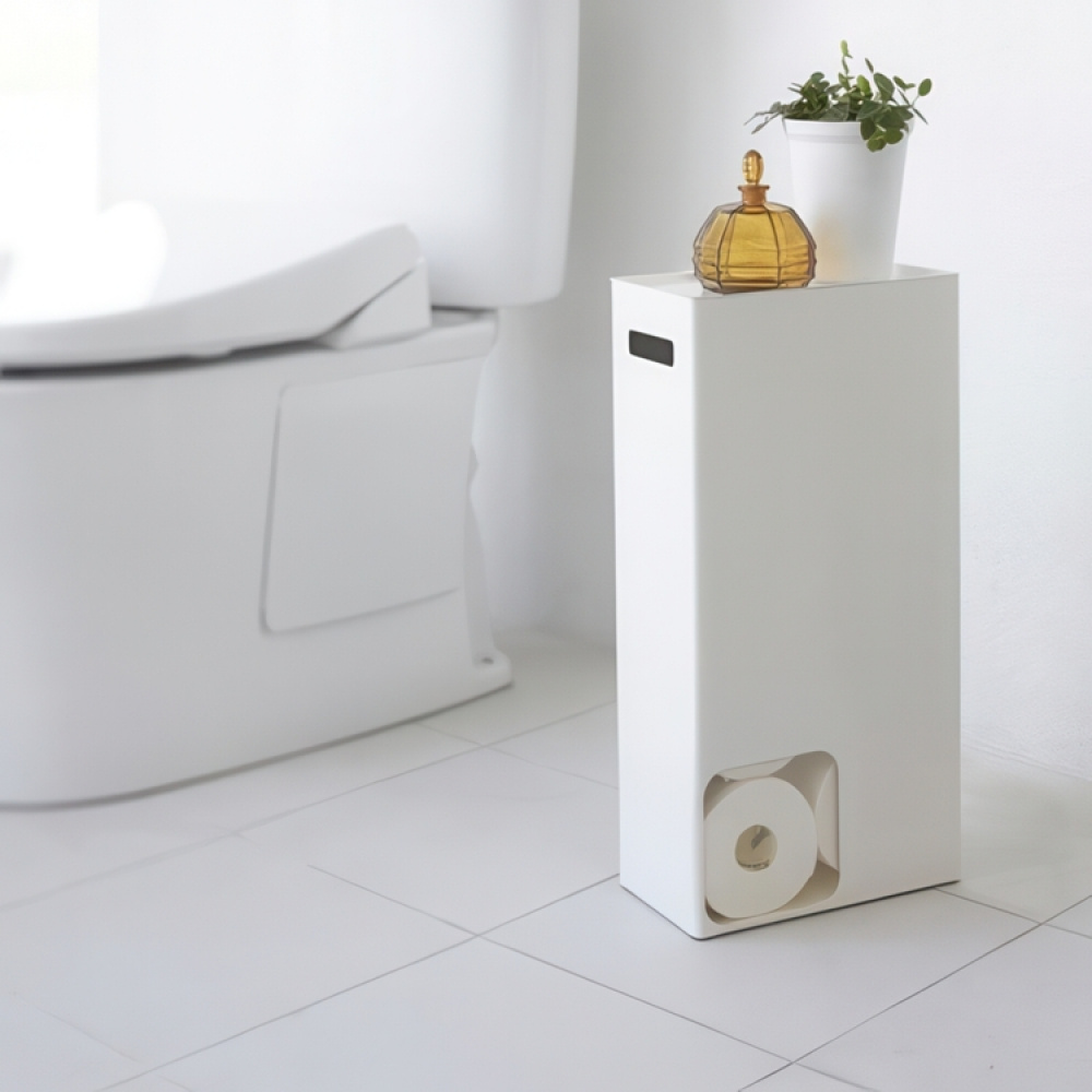 Container for toilet paper, TOWER STOCKER, 23 x 12,5 x H 48 cm, Yamazaki, White in the group Storage / Bathroom storage at SmartaSaker.se (40088)