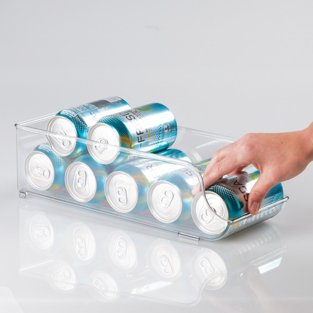 Fridge / pantry storage for cans, PANTRY BIN, 35 x 14 x H10 cm, Transparent in the group Storage / Kitchen storage / Fridge storage at SmartaSaker.se (40089)