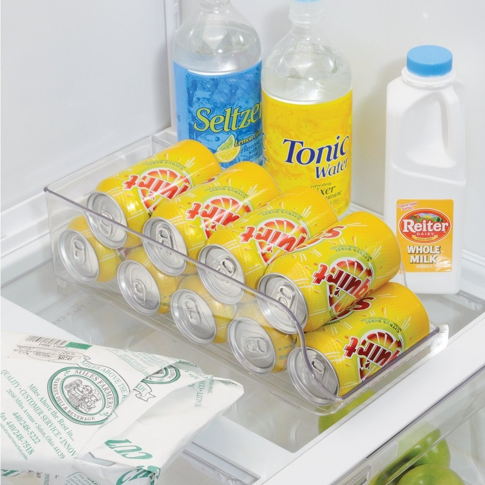 Fridge / pantry storage for cans, PANTRY BIN, 35 x 14 x H10 cm, Transparent in the group Storage / Kitchen storage / Fridge storage at SmartaSaker.se (40089)