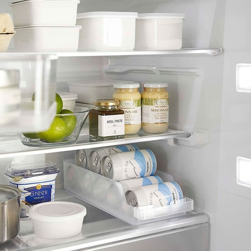 Storage box with dividers, Stackable, TOWER CAN STOCKER , Yamazaki, Tranparent in the group Storage / Kitchen storage / Fridge storage at SmartaSaker.se (40091)