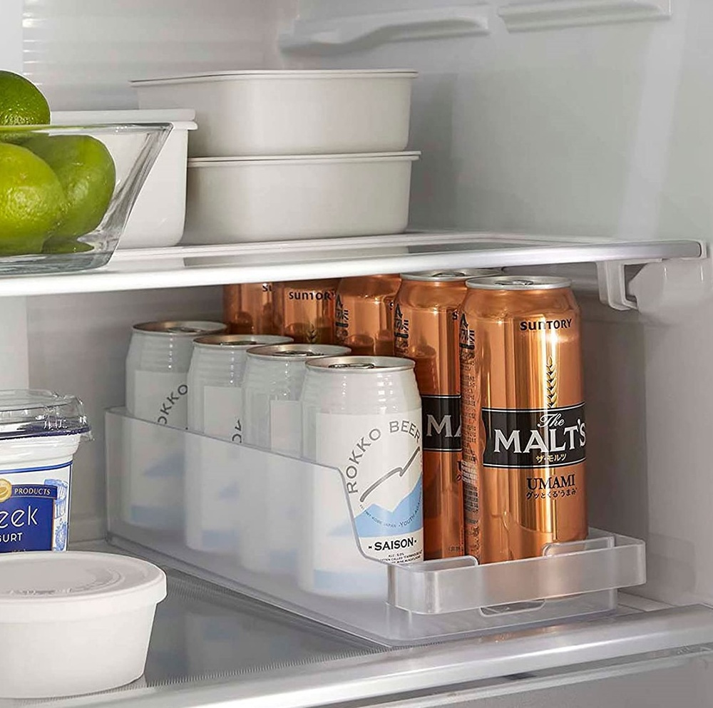Storage box with dividers, Stackable, TOWER CAN STOCKER , Yamazaki, Tranparent in the group Storage / Kitchen storage at SmartaSaker.se (40091)