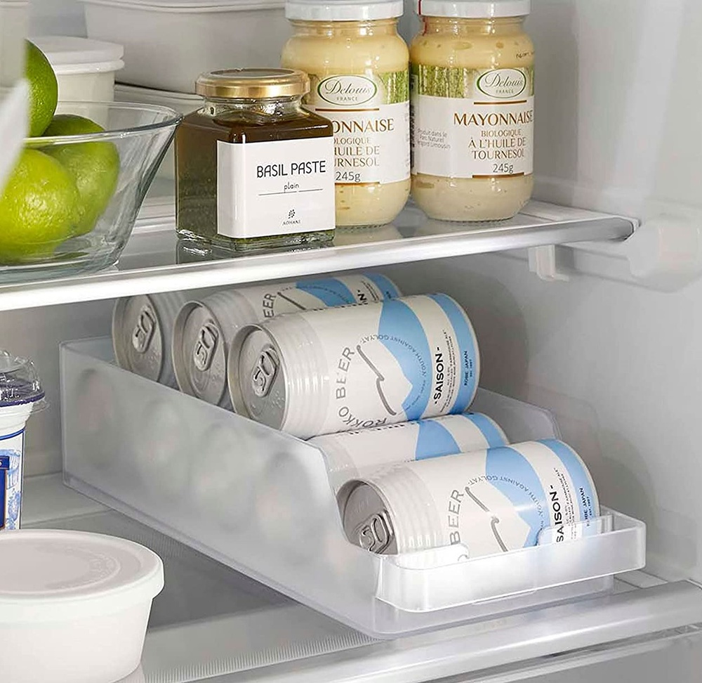 Storage box with dividers, Stackable, TOWER CAN STOCKER , Yamazaki, Tranparent in the group Storage / Kitchen storage at SmartaSaker.se (40091)