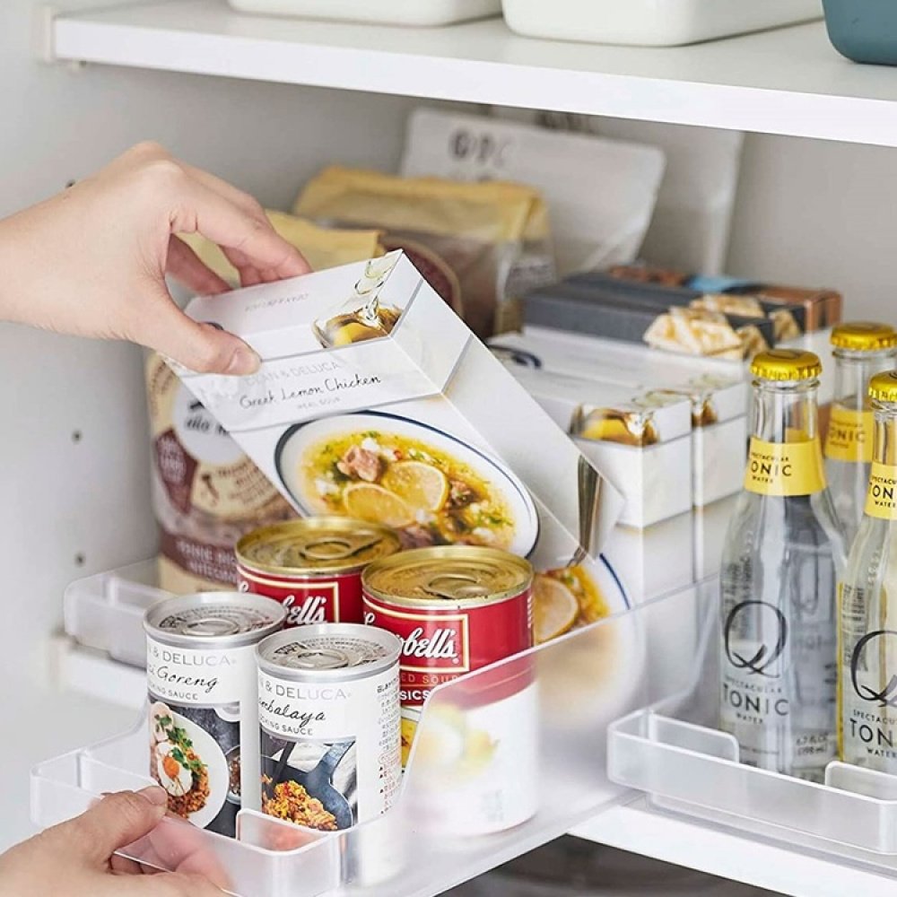 Storage box with dividers, Stackable, TOWER CAN STOCKER , Yamazaki, Tranparent in the group Storage / Kitchen storage / Fridge storage at SmartaSaker.se (40091)