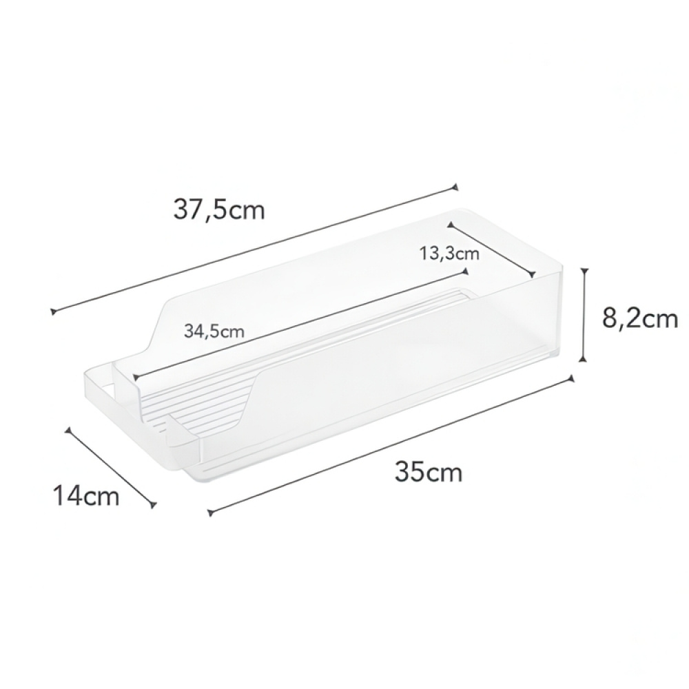 Storage box with dividers, Stackable, TOWER CAN STOCKER , Yamazaki, Tranparent in the group Storage / Kitchen storage / Fridge storage at SmartaSaker.se (40091)