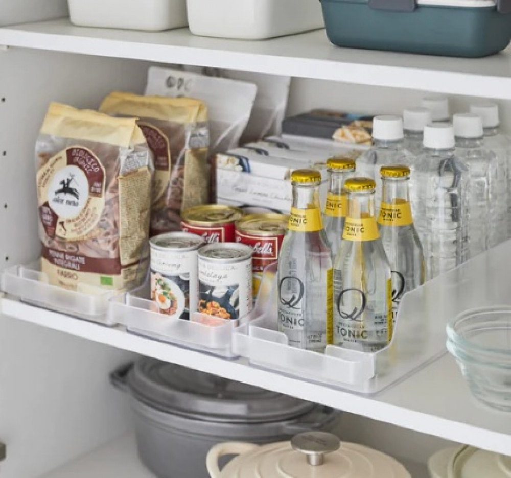 Storage box with dividers, Stackable, TOWER CAN STOCKER , Yamazaki, Tranparent in the group Storage / Kitchen storage at SmartaSaker.se (40091)