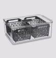 Food Storage, with 2 baskets, STAY FRESH BIN, 32,5 x 22,5 x H 12 cm, Clear / Grey