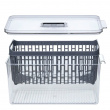 Food Storage, with 2 baskets, SMALL STAY FRESH FRIDGE BIN, 24 x 15.5 x H 12 cm, Clear / Grey Food Storage, with 2 baskets, SMALL STAY FRESH FRIDGE BIN, 24 x 15.5 x H 12 cm, Clear / Grey